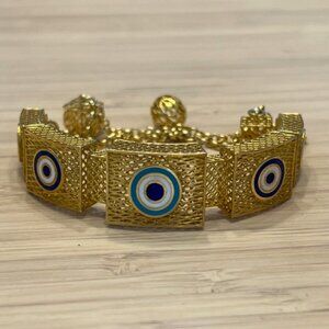 Evil Eye Vintage Look Bracelet - 925 Sterling Silver
